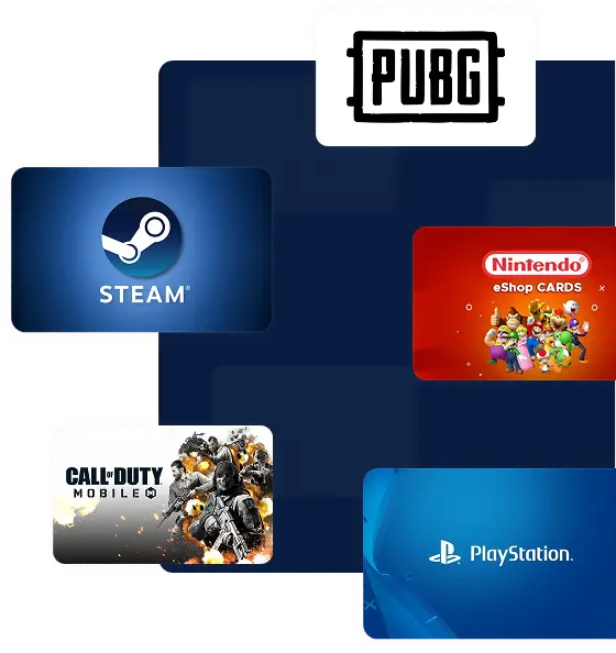 Steam, PlayStation, Nintendo, PUBG and Call of Duty gaming cards
